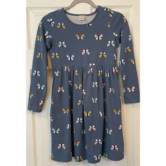 Hanna Andersson Other - Hanna Andersson Girl’s Fable Playdress Sz 10 Blue Butterflies Casual School
